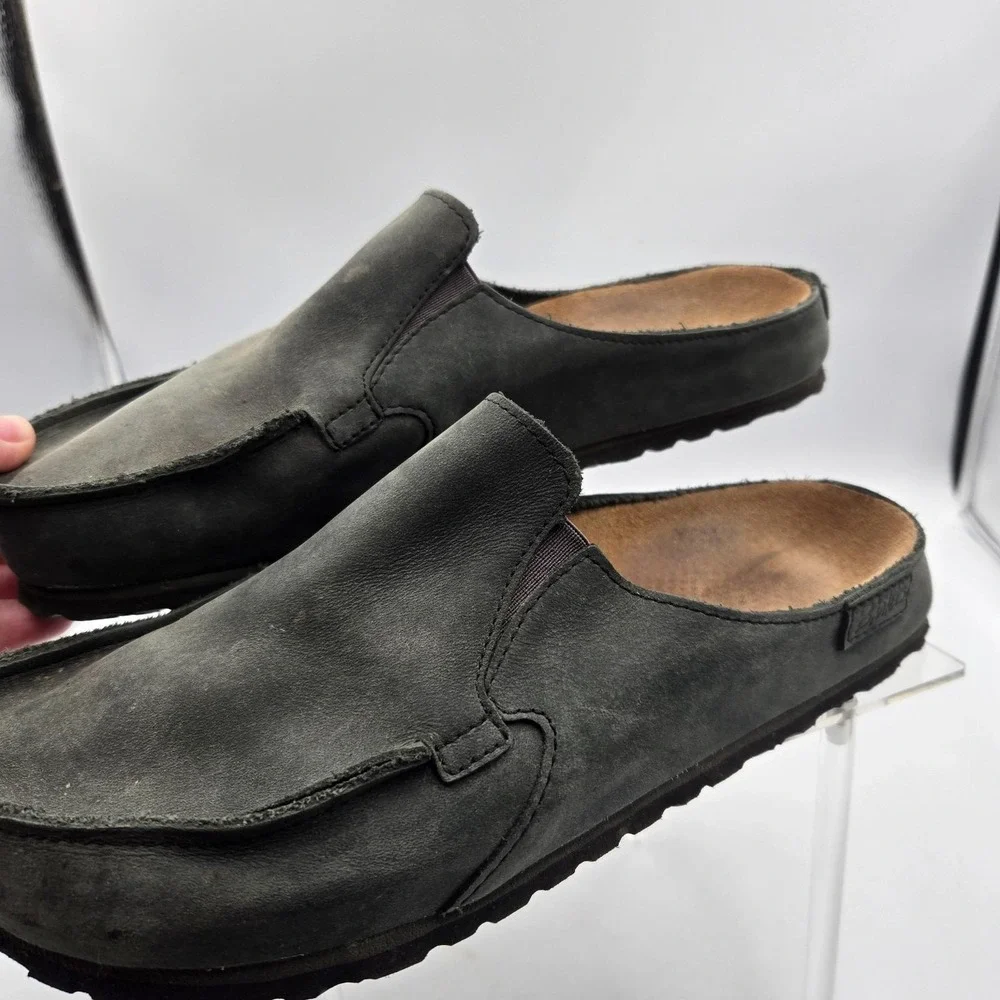 Birki's Birkenstock Naples Suede Clogs 38 L7 M5 Slip On Comfort‎ Footbed Shoe